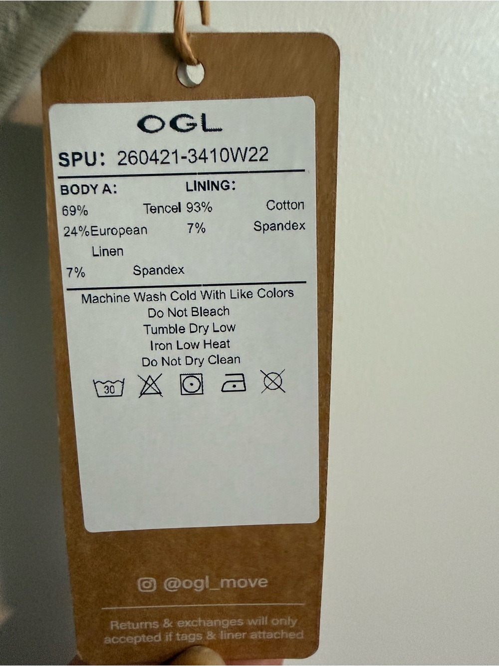 OGL Tencel-Linen Spaghetti Bra Top with Side Slit size medium - Picture 4 of 5